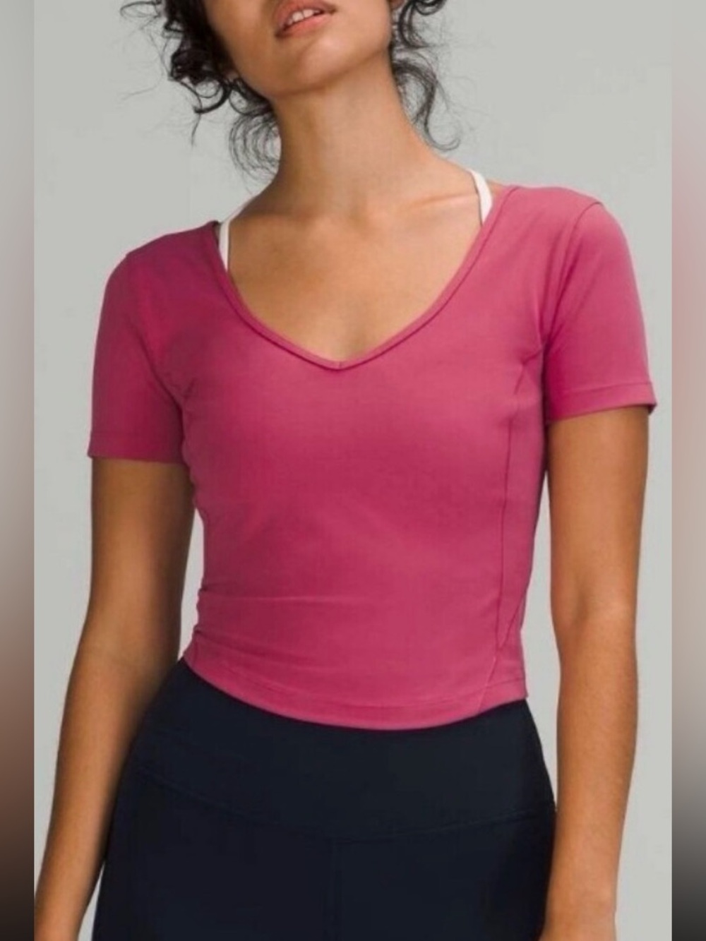 NWT Lululemon Align Dark Pink Crop Top